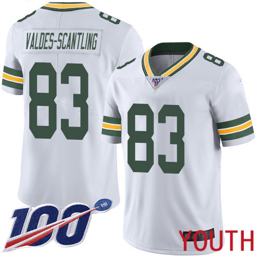Green Bay Packers Limited White Youth #83 Valdes-Scantling Marquez Road Jersey Nike NFL 100th Season Vapor Untouchable